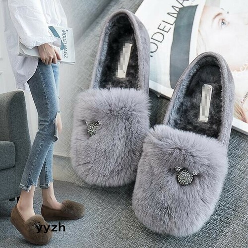 womens loafers with fur